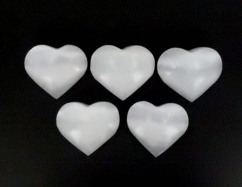 Crystal Selenite Heart Shaped Stone