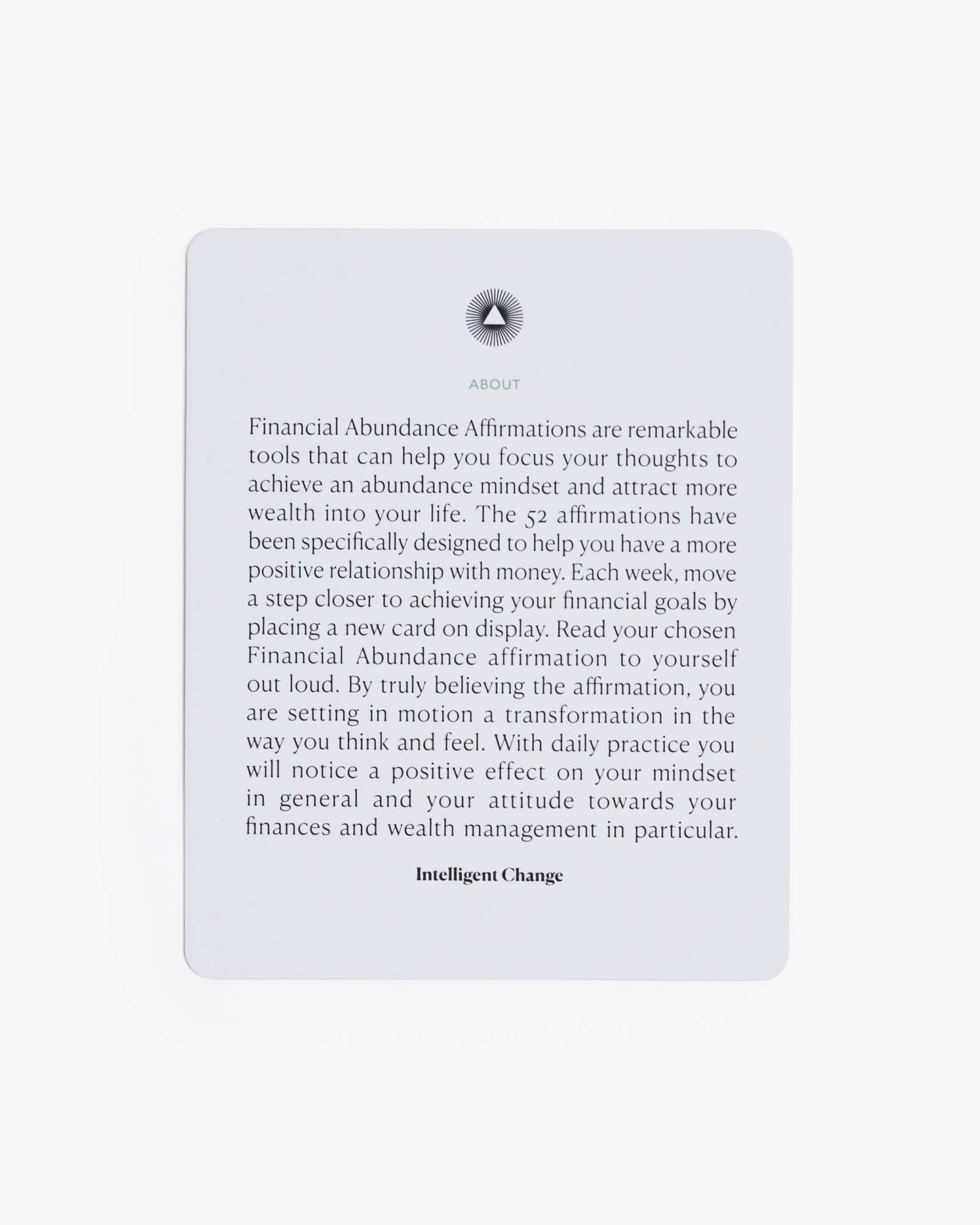Mindful Affirmations Financial Abundance Cards