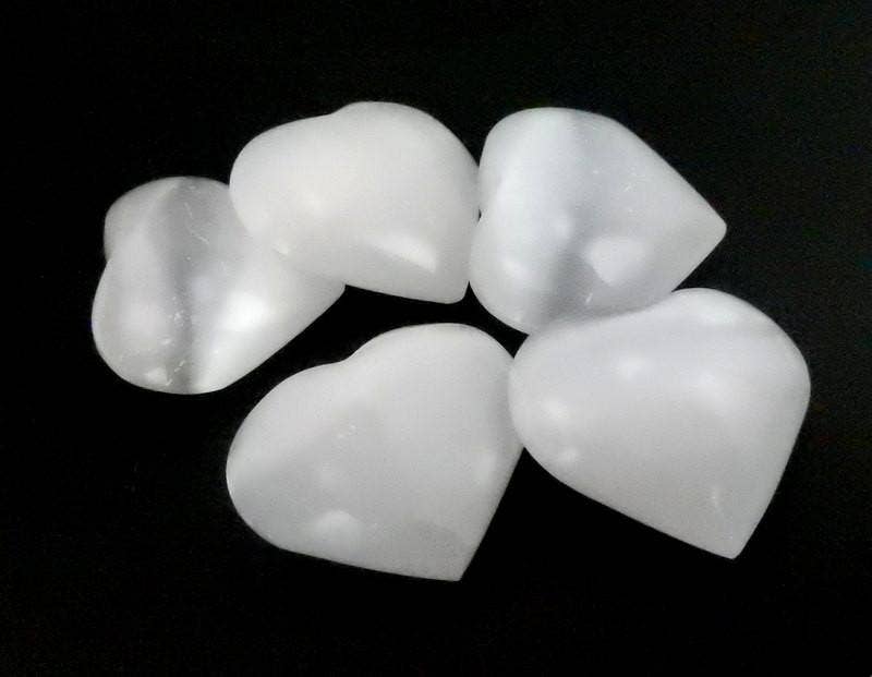 Crystal Selenite Heart Shaped Stone