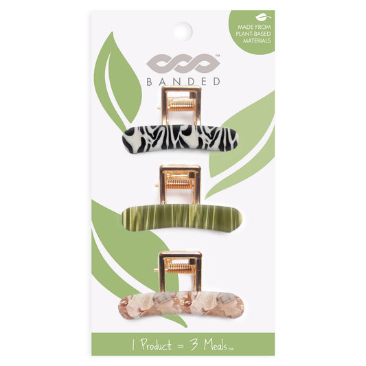 Nature Chic - 3 Pack Mini Claw Clips
